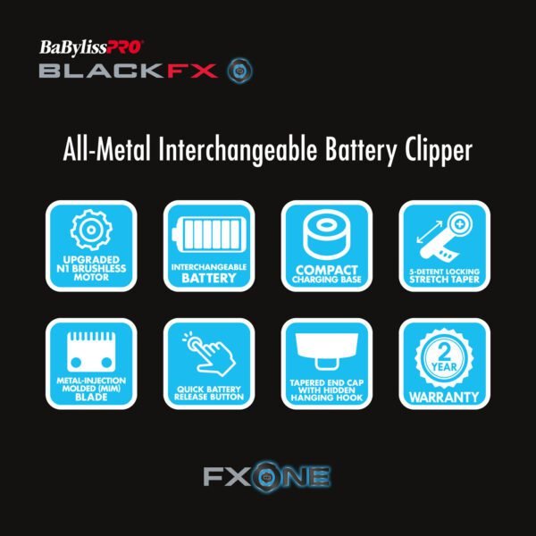 BaBylissPRO® FX899MB FXONE™ BLACKFX Clipper - Image 5