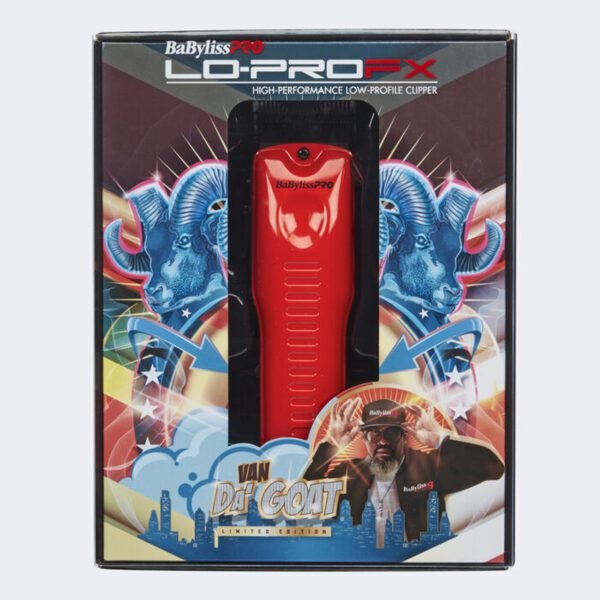 BaBylissPRO LO-PRO FX825 Limited Edition Cordless Clipper – Red, Blue, Yellow - Image 7