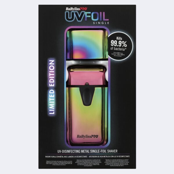 BaBylissPRO® FXLFS1RB UVFOIL Limited Edition Iridescent UV-Disinfecting Single-Foil Shaver - Image 7