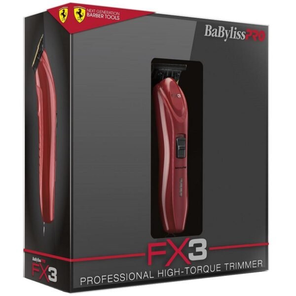 BaBylissPRO® FXX3T FX3 Red High-Torque Cordless Zero-Gap T-Blade Hair Trimmer - Image 4