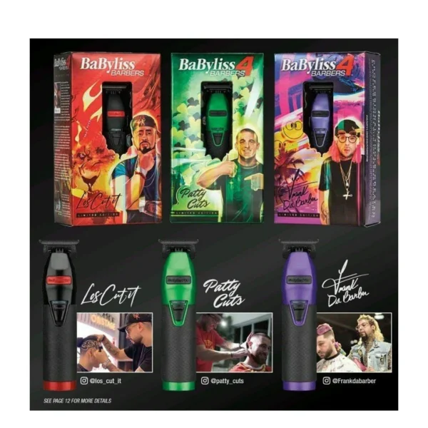 BaBylissPRO® Limited Edition Cordless Trimmer Influencer Collection (Green - FX787GI / Purple - FX787PI / Red - FX787RI) - Image 7