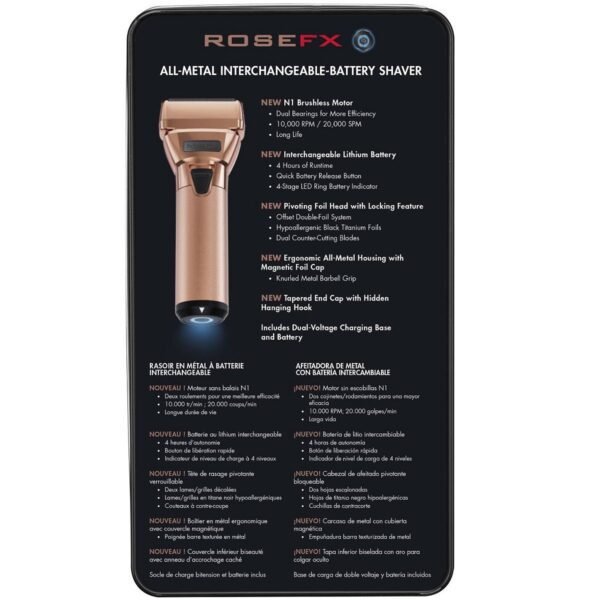 BaBylissPRO® FX79FSRG  RoseFX FXONE Double Foil Shaver - Image 4