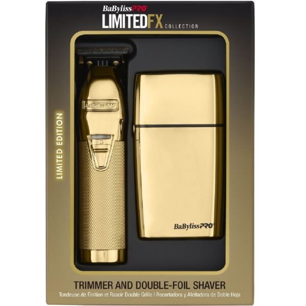 BaBylissPRO FXDUOFS2TG LimitedFX Gold Trimmer & Double-Foil Shaver Gold - Image 2