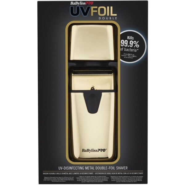 BaBylissPRO® UVFOIL Gold & Rose Gold UV Double-Foil Shaver (FXLFS2G / FXLFS2RG) - Image 6