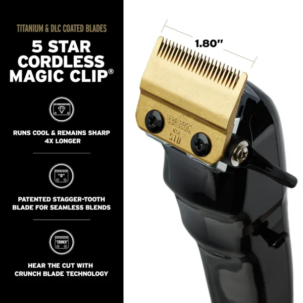 Wahl 5-Star Cordless Barber Combo – Magic Clip Clipper & Detailer Trimmer (8148 / 8171) - Image 7
