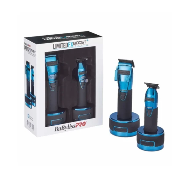 BaBylissPRO BlueFX Boost+ Limited Edition Clipper & Trimmer Set w/ Charging Base - Image 2