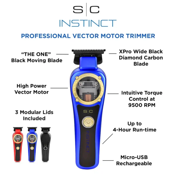 StyleCraft SC407M Instinct Vector Motor Professional Cordless Trimmer - Image 15