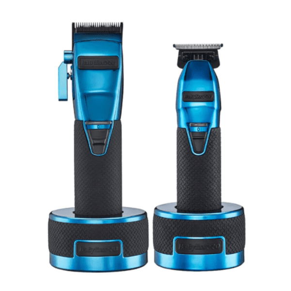 BaBylissPRO BlueFX Boost+ Limited Edition Clipper & Trimmer Set w/ Charging Base